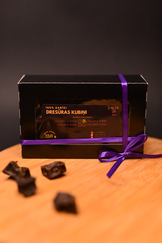 Kaltēti liellopa sirds kubiņi 1x1 cm